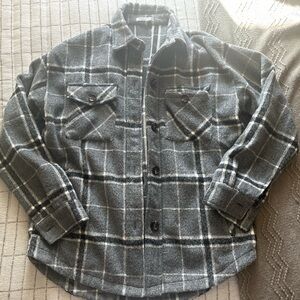 Staccato Gray Plaid Shacket
